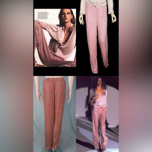 Rare vintage 2000 runway Tom Ford Gucci pink Swarovski Crystal Trouser pants